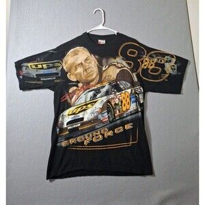 NASCAR Racing Chase Authentic AOP #88 Dale Jarrett Ground Force T-Shirt L VTG